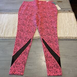 NWT Livi Active Signature Stretch Leggings Hot Pink Black Sz 18 20 Lane Bryant